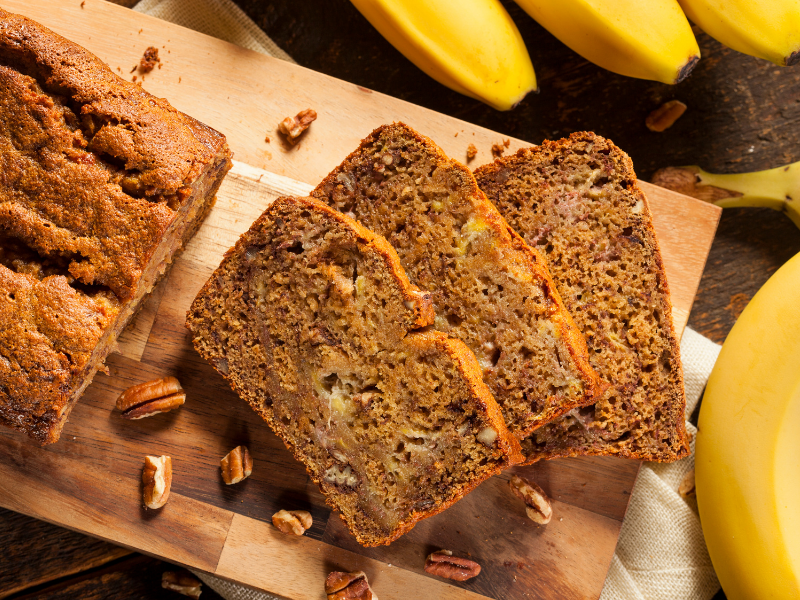 Bananbröd med superfood-pulver